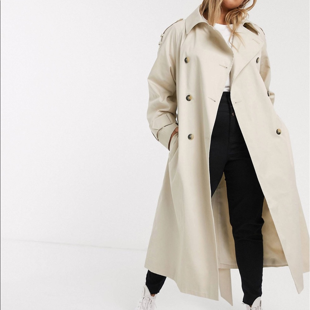 Beautiful classic long Asos Curve trench coat